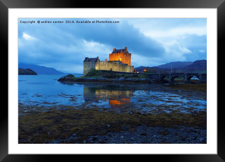 EILEAN DONAN CASTLE Framed Mounted Print by andrew saxton