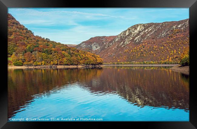 Garreg Ddu Reservoir Elan Valley Powys Framed Print by Nick Jenkins