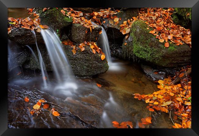  Porter Clough Falls                               Framed Print by Darren Galpin