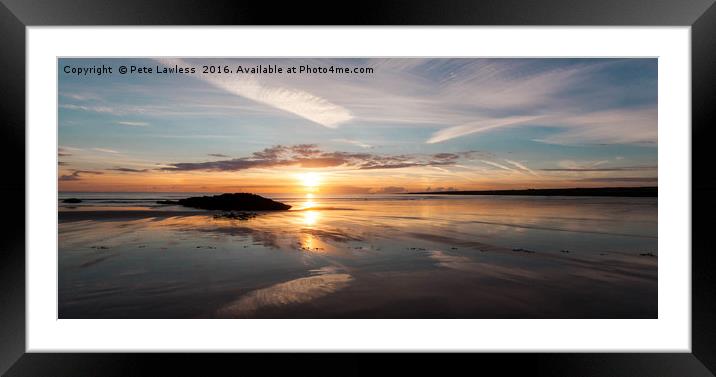 Sunset Aberffraw Anglesey Framed Mounted Print by Pete Lawless
