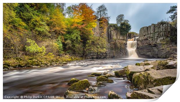 High Force Waterfall, Forest-in-Teesdale, Durham Print by Phil Durkin DPAGB BPE4