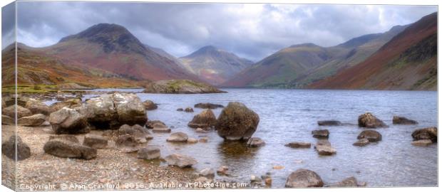 Clouds over Wast Water Canvas Print by Alan Crawford