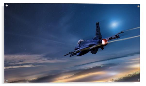 Night Of The Falcon Acrylic by J Biggadike