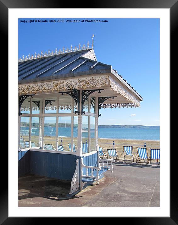 Victorian Promenade Shelter Framed Mounted Print by Nicola Clark