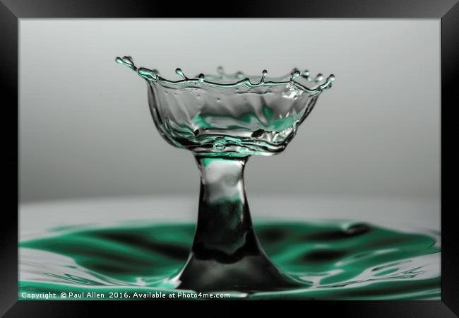 water drop like a cut glass bowl Framed Print by Paul Allen