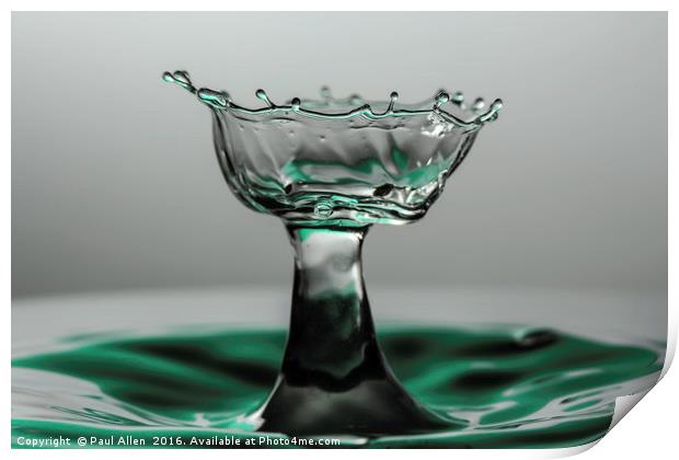 water drop like a cut glass bowl Print by Paul Allen