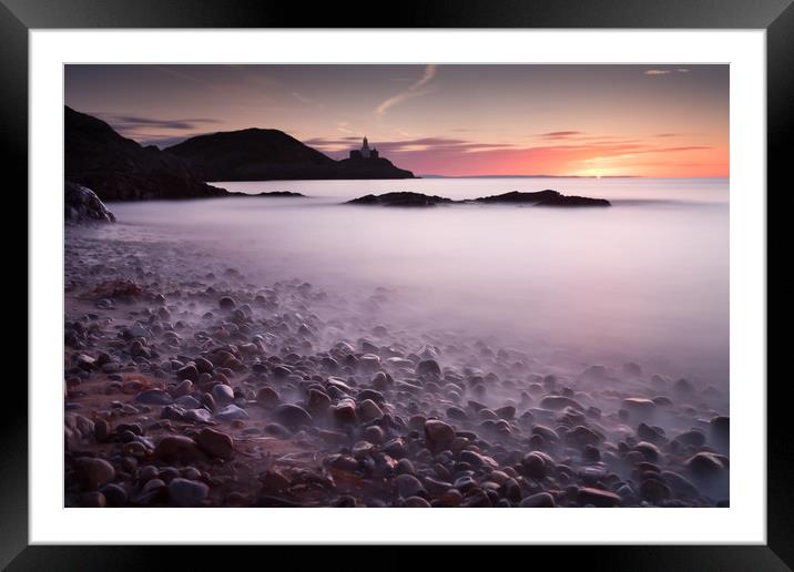 Bracelet Bay pebbles Framed Mounted Print by Leighton Collins