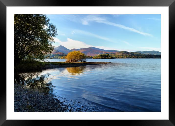 Derwent Water Framed Mounted Print by Sarah Couzens