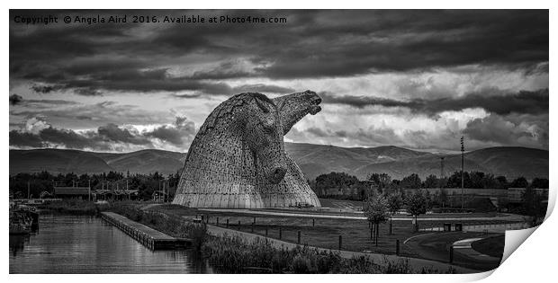 The Kelpies. Print by Angela Aird