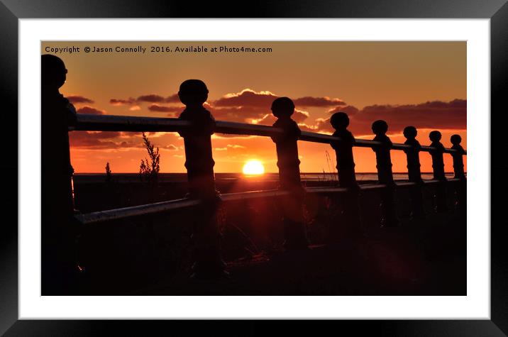 Lytham At Sunset Framed Mounted Print by Jason Connolly