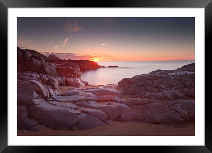 Sunrise over Bracelet Bay Framed Mounted Print by Leighton Collins
