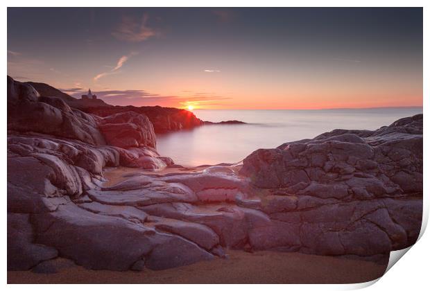 Sunrise over Bracelet Bay Print by Leighton Collins