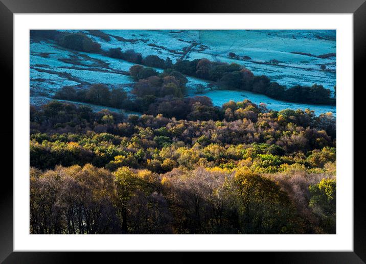 Frosty autumn morning Framed Mounted Print by Andrew Kearton