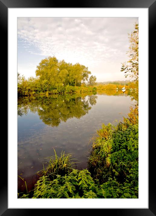 Dreamy River Reflections Framed Mounted Print by Darren Burroughs