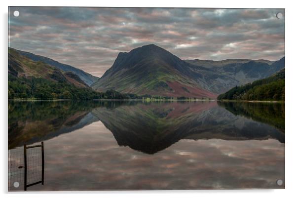 Fleetwith Pike Reflections Acrylic by Paul Andrews
