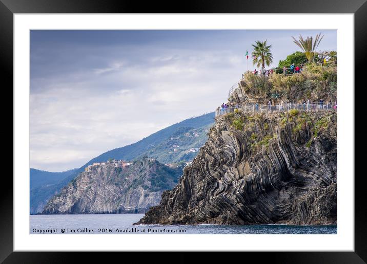 Looking from Manarola to Corniglia Framed Mounted Print by Ian Collins