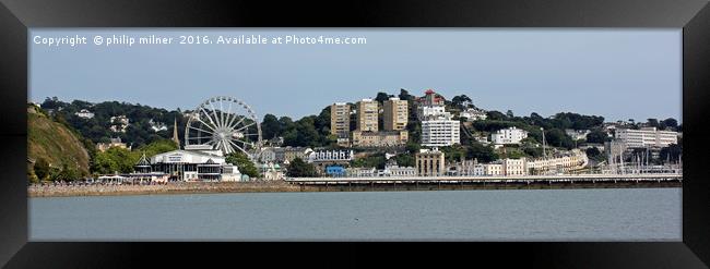 A View To Torquay Framed Print by philip milner