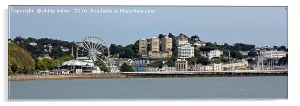 A View To Torquay Acrylic by philip milner