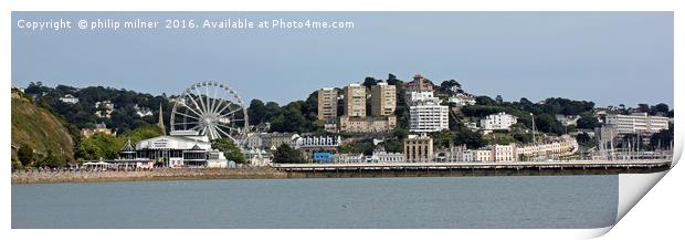A View To Torquay Print by philip milner