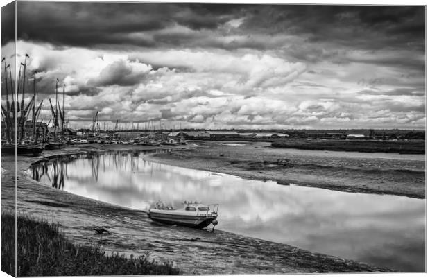 The Boats of Maldon Estuary in Summer Canvas Print by John Williams