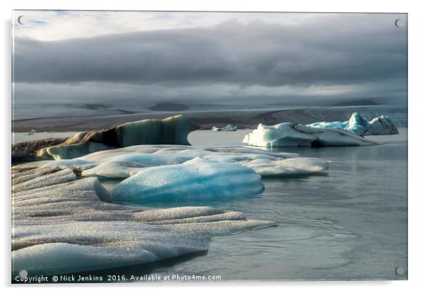 Jokulsarlon Glacial Lake Vatnajokull Iceland Acrylic by Nick Jenkins