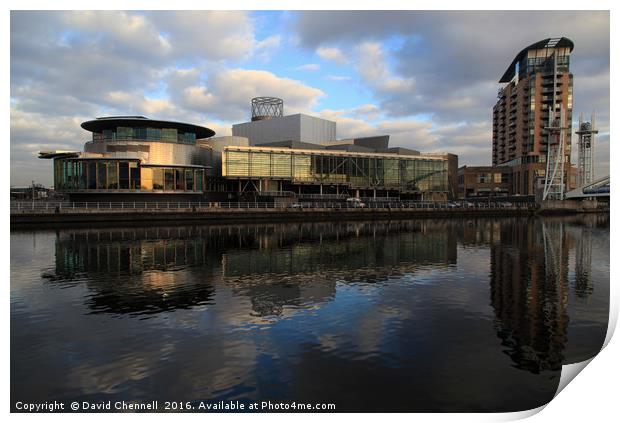 The Lowry Centre Reflection   Print by David Chennell