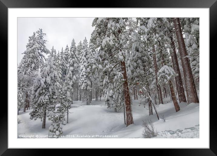 A Winter Day Framed Mounted Print by jonathan nguyen
