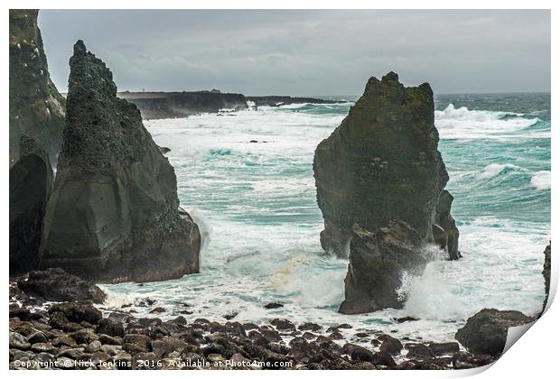 Gunnuhver Beach Reykjanes Peninsula Iceland Print by Nick Jenkins