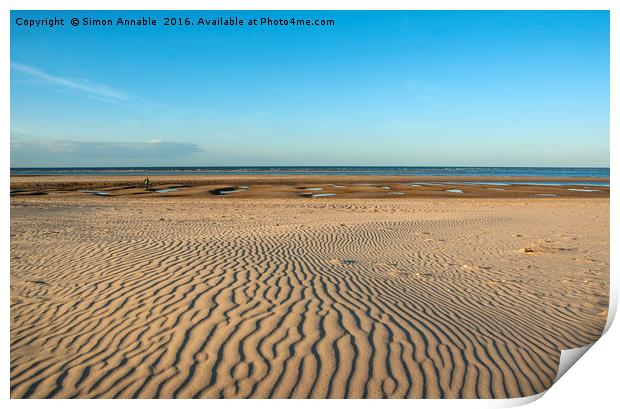 Norfolk Beach Print by Simon Annable