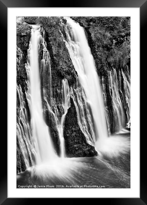 Burney Falls, one of the most beautiful waterfalls Framed Mounted Print by Jamie Pham