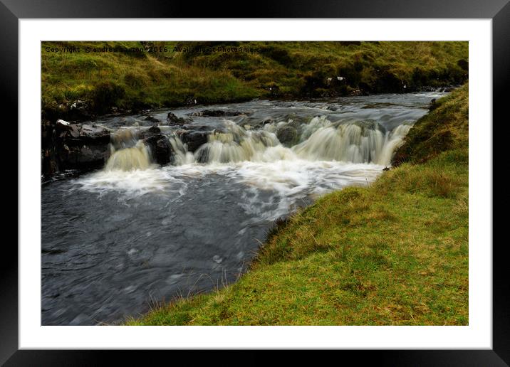 SKYE'S RIVERS Framed Mounted Print by andrew saxton