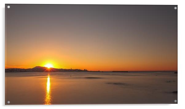 Socoa Sunset Acrylic by Marcel de Groot
