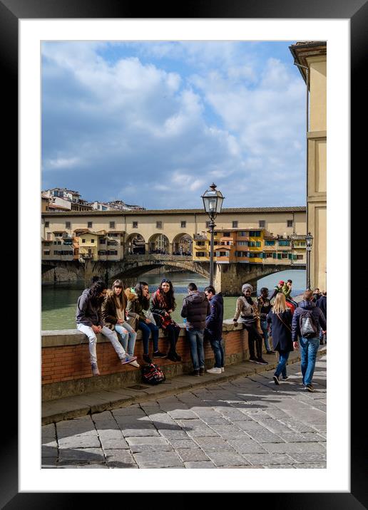 Ponte Vecchio under the sun Framed Mounted Print by Ranko Dokmanovic