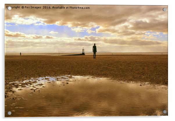 crosby beach Acrylic by Derrick Fox Lomax