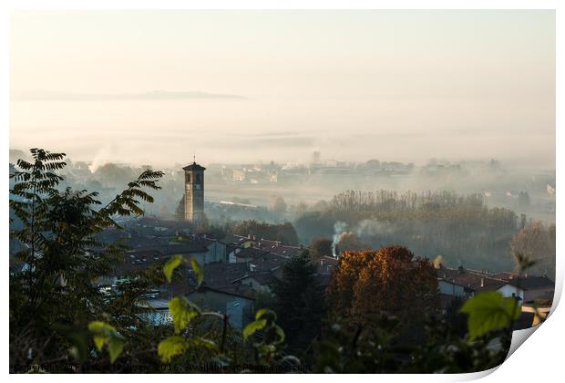 Early Morning Light and Fog Print by Fabrizio Malisan