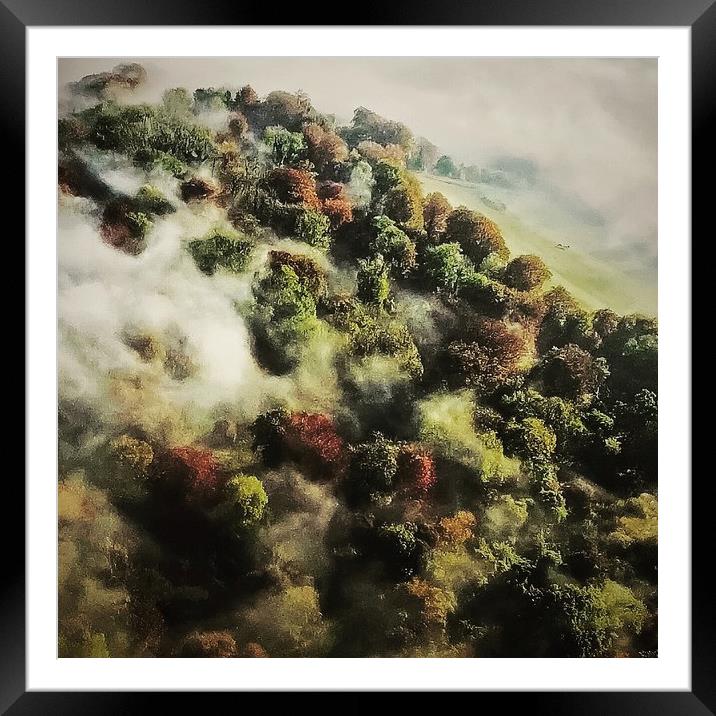 Autumn Mist Framed Mounted Print by Steve Marriott
