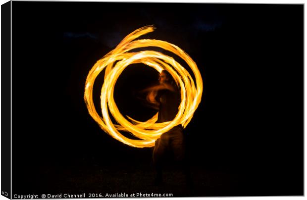 Fire Spinning Canvas Print by David Chennell