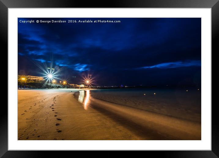 Lanzarote Nights 01 Framed Mounted Print by George Davidson