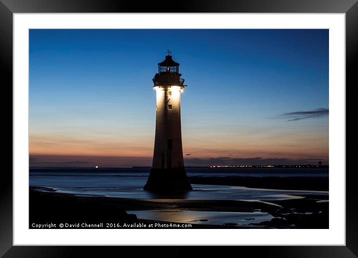 Perch Rock Lighthouse   Framed Mounted Print by David Chennell