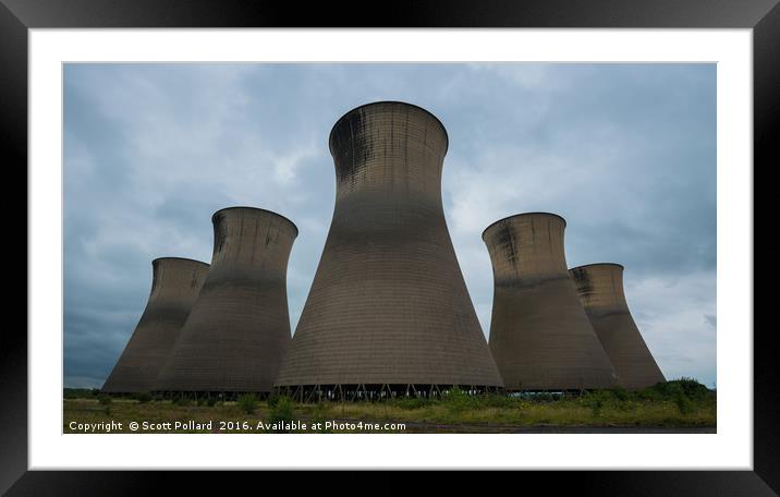 Willington Cooling Towers Framed Mounted Print by Scott Pollard