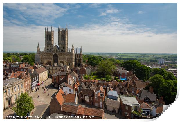 Lincoln Cathedral Print by Scott Pollard