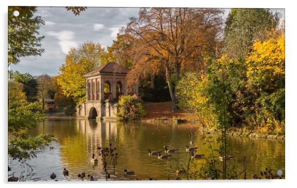 Autumn at the boathouse Acrylic by Rob Lester