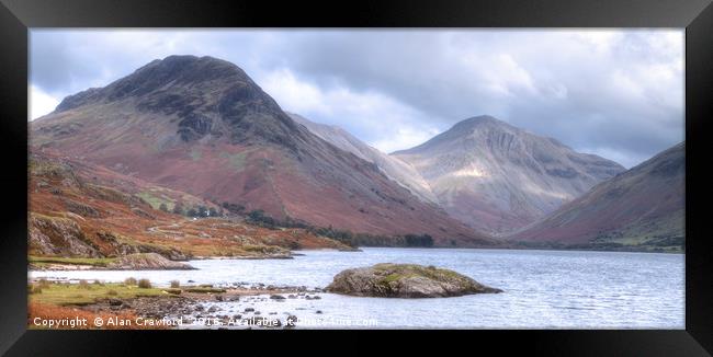 Wast Water in the English Lake District Framed Print by Alan Crawford