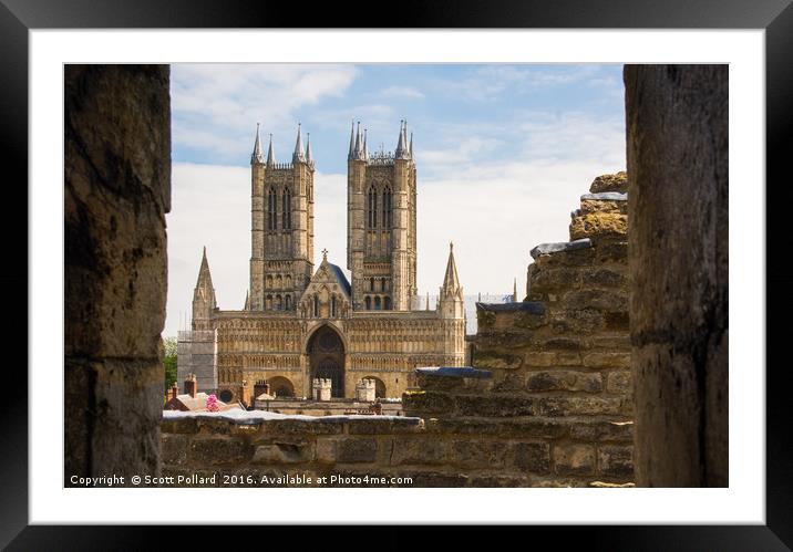 Lincoln Cathedral Framed Mounted Print by Scott Pollard