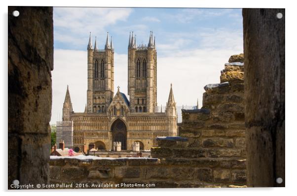 Lincoln Cathedral Acrylic by Scott Pollard