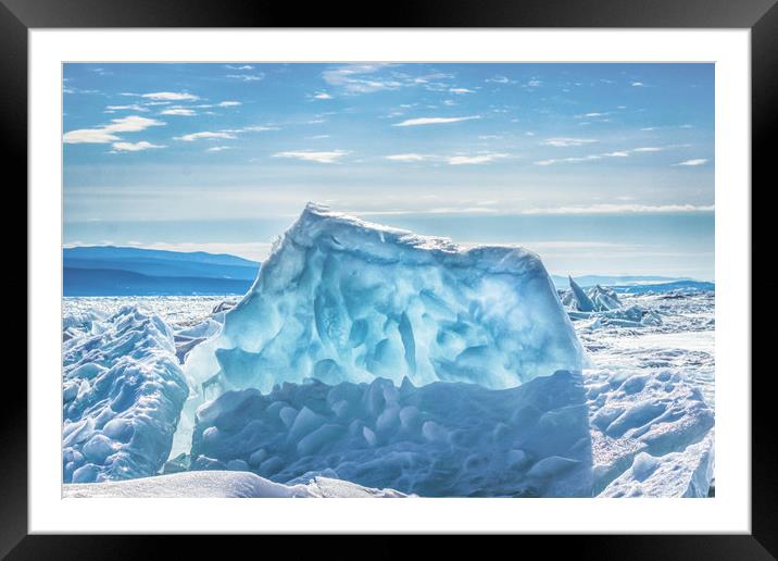 Pressure ridge of lake Baikal Framed Mounted Print by Svetlana Korneliuk