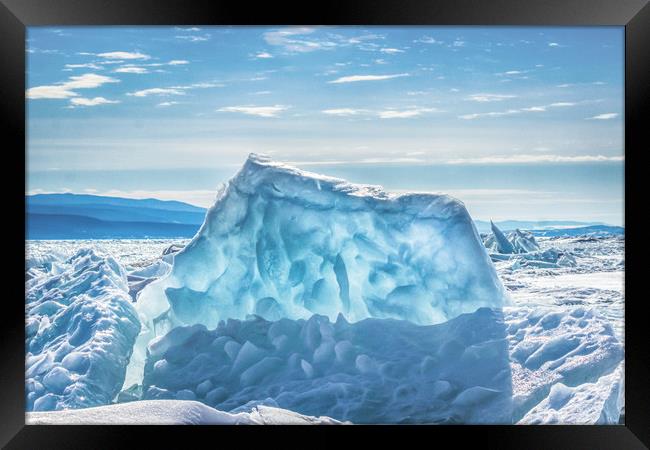 Pressure ridge of lake Baikal Framed Print by Svetlana Korneliuk