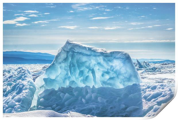 Pressure ridge of lake Baikal Print by Svetlana Korneliuk