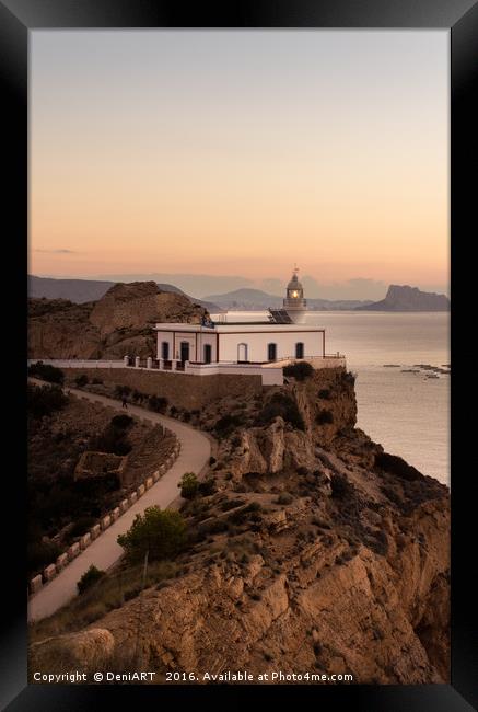Lighthouse of Albir Framed Print by DeniART 
