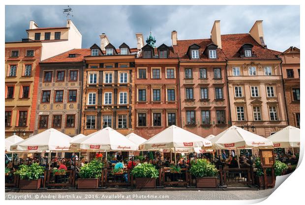 Old town Market square in Warsaw, Poland Print by Andrei Bortnikau
